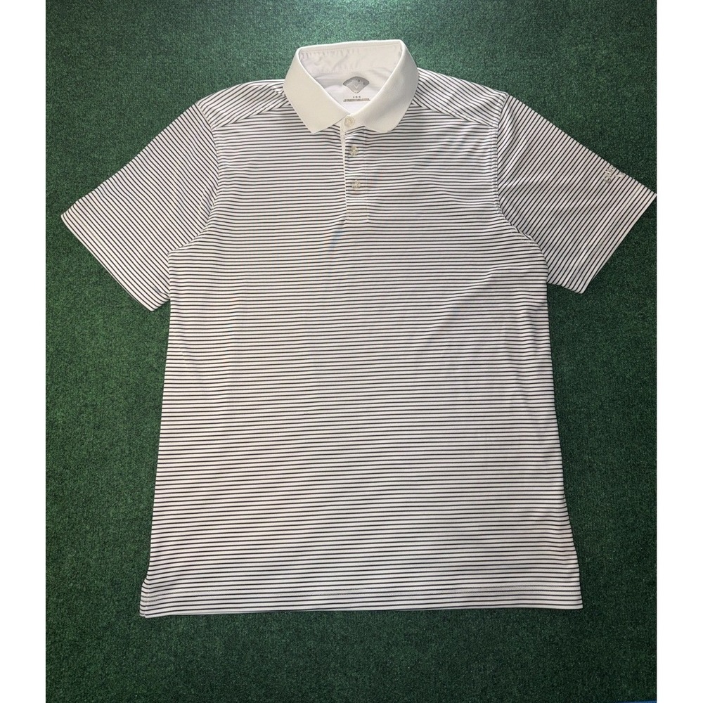 Callaway Stripe Golf Polo Shirt Mens L Polyester